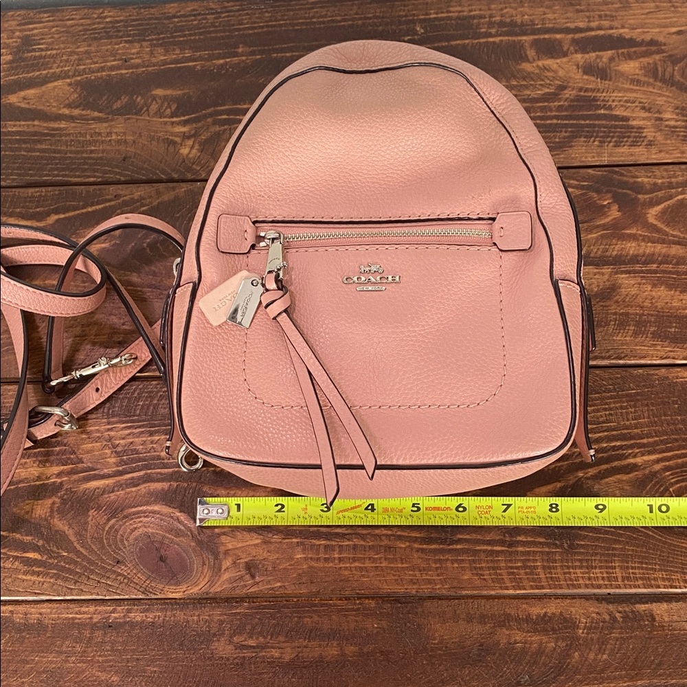 Coach Pink Pebbled Leather Mini Backpack - Picture 15 of 16